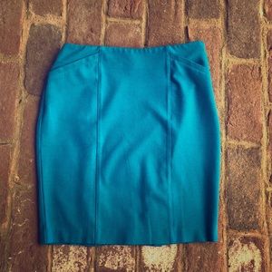 Cabi Sigourney teal skirt